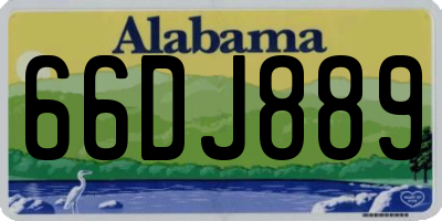 AL license plate 66DJ889