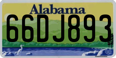 AL license plate 66DJ893