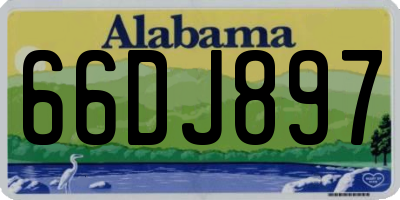 AL license plate 66DJ897
