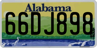 AL license plate 66DJ898