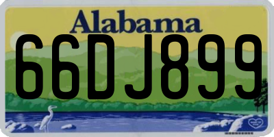 AL license plate 66DJ899