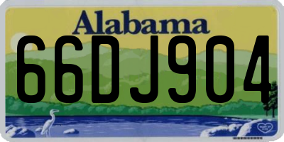 AL license plate 66DJ904