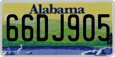 AL license plate 66DJ905