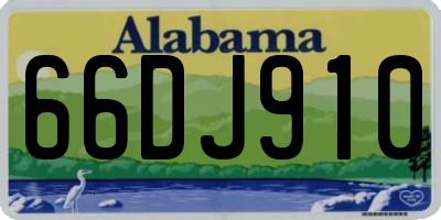 AL license plate 66DJ910