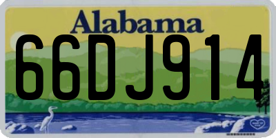 AL license plate 66DJ914