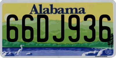 AL license plate 66DJ936