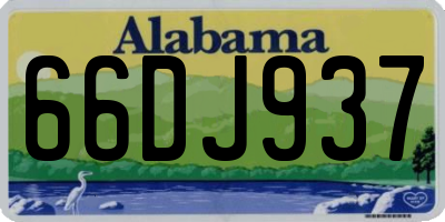 AL license plate 66DJ937