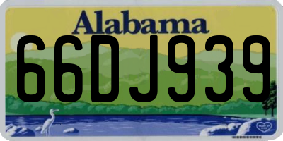 AL license plate 66DJ939