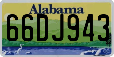 AL license plate 66DJ943