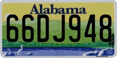 AL license plate 66DJ948