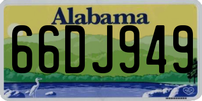 AL license plate 66DJ949