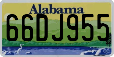 AL license plate 66DJ955
