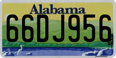 AL license plate 66DJ956
