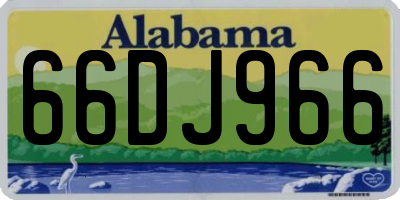 AL license plate 66DJ966