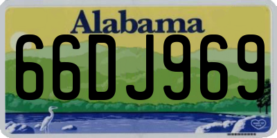 AL license plate 66DJ969