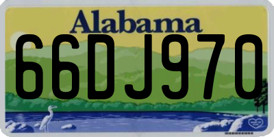 AL license plate 66DJ970