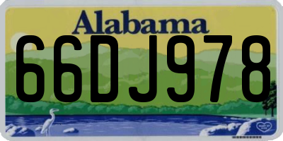 AL license plate 66DJ978