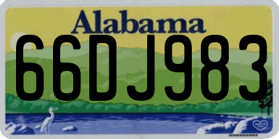 AL license plate 66DJ983