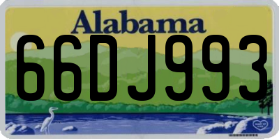 AL license plate 66DJ993