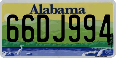 AL license plate 66DJ994