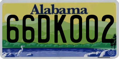 AL license plate 66DK002