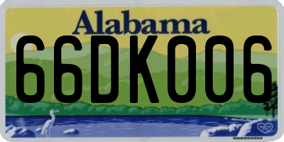 AL license plate 66DK006