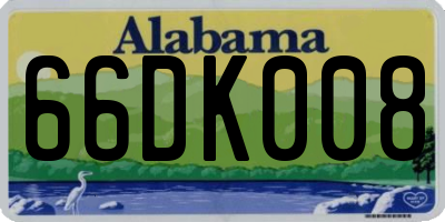 AL license plate 66DK008
