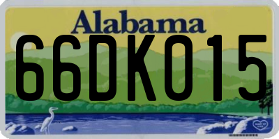 AL license plate 66DK015