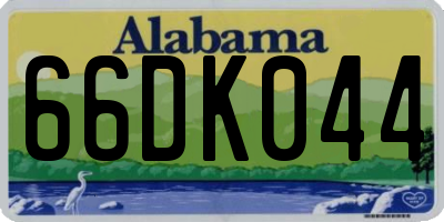 AL license plate 66DK044