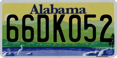 AL license plate 66DK052
