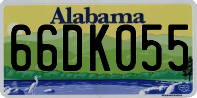 AL license plate 66DK055