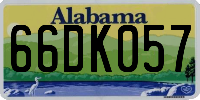 AL license plate 66DK057