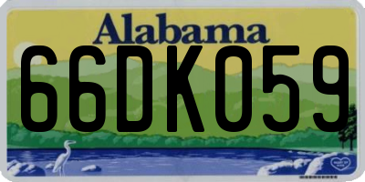 AL license plate 66DK059