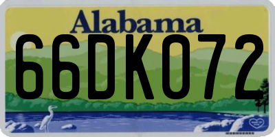 AL license plate 66DK072