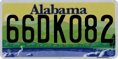 AL license plate 66DK082