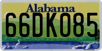 AL license plate 66DK085