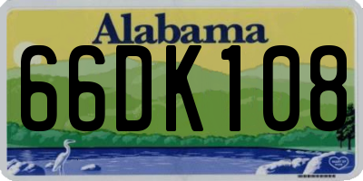 AL license plate 66DK108