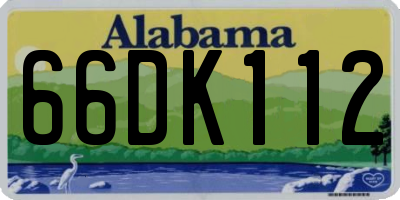 AL license plate 66DK112