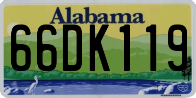 AL license plate 66DK119