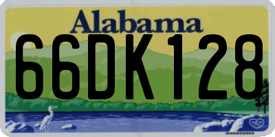 AL license plate 66DK128