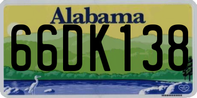 AL license plate 66DK138