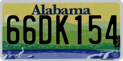 AL license plate 66DK154
