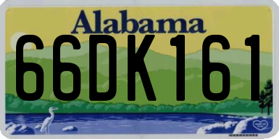 AL license plate 66DK161