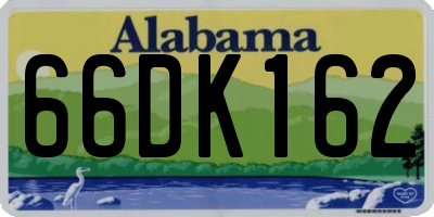AL license plate 66DK162