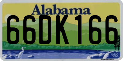 AL license plate 66DK166
