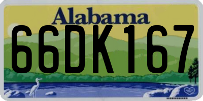 AL license plate 66DK167