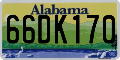 AL license plate 66DK170