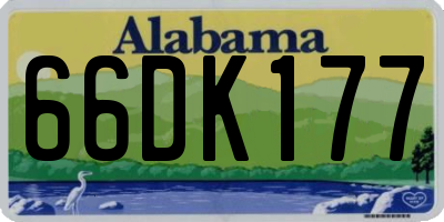 AL license plate 66DK177