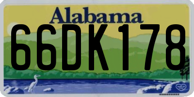 AL license plate 66DK178