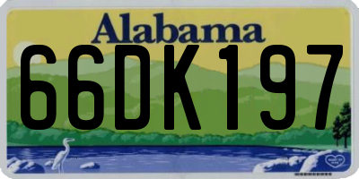 AL license plate 66DK197
